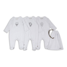 Three Pack Cute Animal Sleepsuits