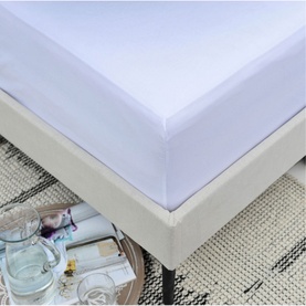 200 Thread Count Cotton Percale Fitted Duck White
