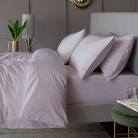 200 Thread Count Cotton Percale Duvet Set Pink