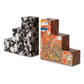 Set of 2 Swirl Stepped Bookends