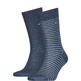 Two-Pack Plain & Striped Socks