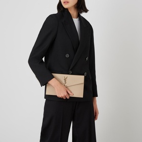 Uptown Embossed Leather Pouch