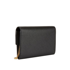 Uptown Embossed Leather Chain Wallet