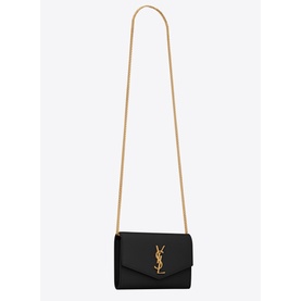 Uptown Embossed Leather Chain Wallet