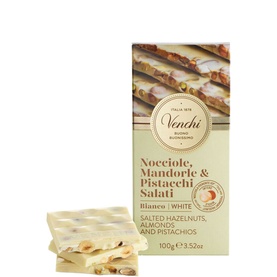 White Chocolate Bar with Salted Nuts 100g
