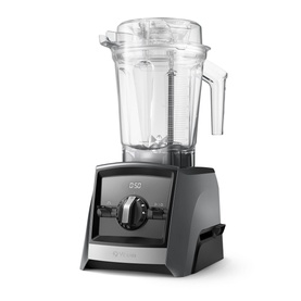 Vitamix Ascent Series A2500i Blender in slate grey with clear jug, digital display, and rotary dial control