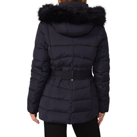 Vicky Velvet Trim Short Puffer Coat