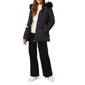 Vicky Velvet Trim Short Puffer Coat