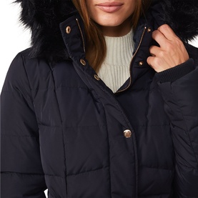 Vicky Velvet Trim Short Puffer Coat