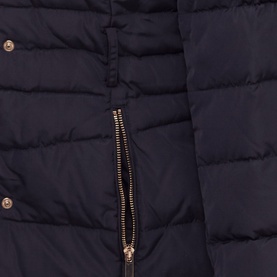 Vicky Velvet Trim Short Puffer Coat