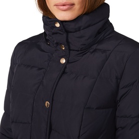 Vicky Velvet Trim Short Puffer Coat