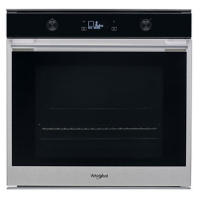 Whirlpool W Collection Built-In Electric Oven in silver with black glass door, touch controls, and digital display