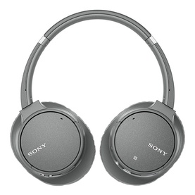 Sony Noise-Cancelling Over-Ear Wireless Bluetooth Headphones in grey, cushioned ear cups with adjustable headband
