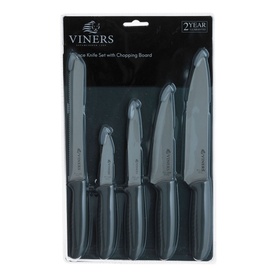 Knife Set with Board Five Piece