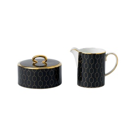 Arris Covered Sugar Box and Milk Jug