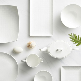 Gio Sculptural Serving Bowl 28cm White
