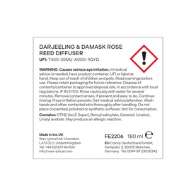 Darjeeling & Damask Rose 180ml Reed Diffuser