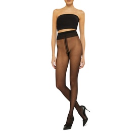 Individual Back Seam Tights Black