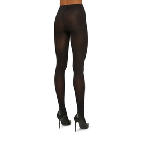 Satin Opaque Tights Black