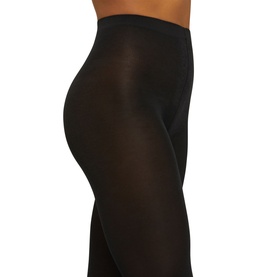 Satin Opaque Tights Black