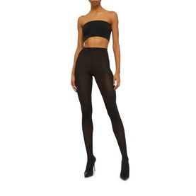 Satin Opaque Tights Black