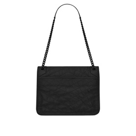 Niki Vintage Crinkled Leather Medium Chain Bag