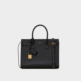 Classic Croc-Embossed Leather Baby Tote