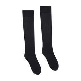 Satin Touch Knee Highs Black