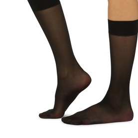 Satin Touch Knee Highs Black