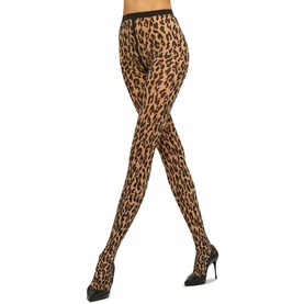 Josey Leopard Tights Fairly Light/Black