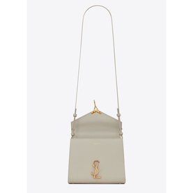 Cassandra Monogram Embossed Leather Mini Bag