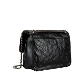 Niki Crinkled Vintage Leather Chain Bag