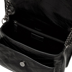 Niki Crinkled Vintage Leather Chain Bag