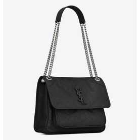 Niki Crinkled Vintage Leather Chain Bag