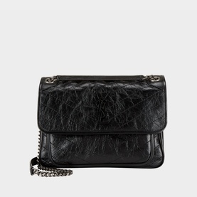 Niki Crinkled Vintage Leather Chain Bag