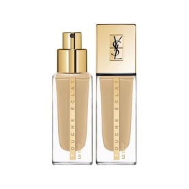 Yves Saint Laurent Touche &Eacute;clat Le Teint Natural Glow Foundation SPF22 25ml, pump bottle with gold cap beside open box