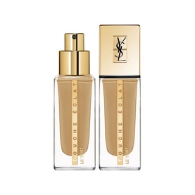 Yves Saint Laurent Touche &Eacute;clat Le Teint Natural Glow Foundation SPF22 25ml in warm beige tone, pump bottle with gold cap