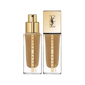 Yves Saint Laurent Touche &Eacute;clat Le Teint Natural Glow Foundation SPF22 25ml in warm beige tone with gold pump bottle and cap