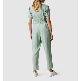 Zara Puff-Sleeve Utility Jumpsuit