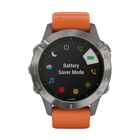 Fenix 6 Grey with Orange Band