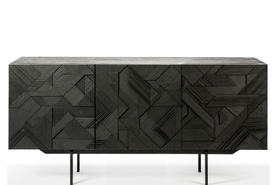 Teak Graphic black sideboard