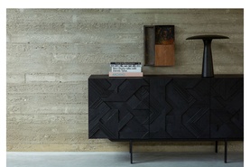 Teak Graphic black sideboard