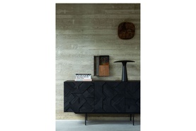 Teak Graphic black sideboard