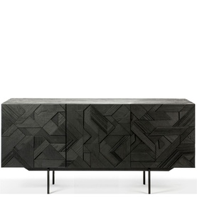 Teak Graphic black sideboard