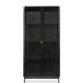 Anders black storage cupboard