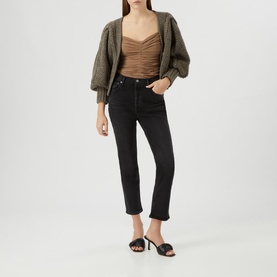 Riley High-Rise Straight Crop Jeans