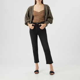 Riley High-Rise Straight Crop Jeans