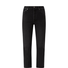 Riley High-Rise Straight Crop Jeans