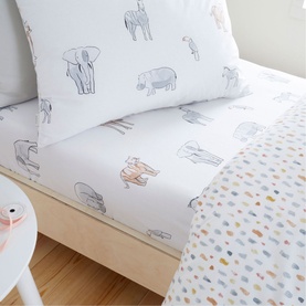 Zoo Animals Fitted Sheet