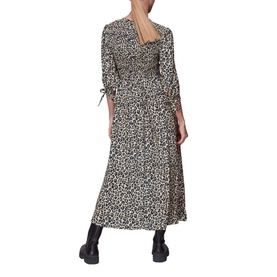 Cheetah Print Shirred Dress